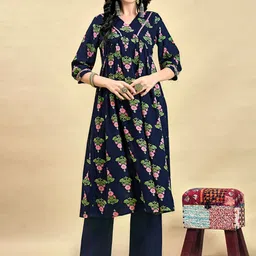 Anouk Floral Printed Empire Kurta with Palazzos-image-26