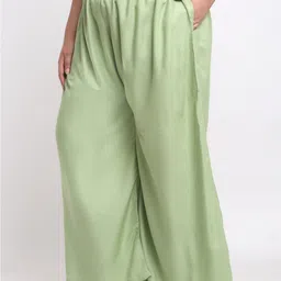 Trend Level Plus Size Flared Palazzos image 3