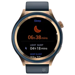 noise NoiseFit Halo 2 Smartwatch with Bluetooth Calling (36.32mm AMOLED Display, IP67 Water Resistant, Gold Blue Strap)-17