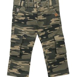U.S. Polo Assn. Kids Boys Camouflage Printed Classic Slim Fit Cargo Trouser-image-38