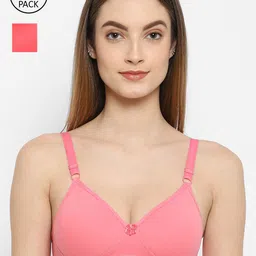Floret Rose & Red Pack Of 2 Lightly Padded Push-Up Bra-46