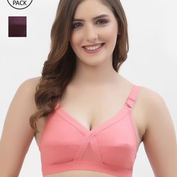Floret Pack of 2 Non-Padded Non-Wired Everyday Bras-32