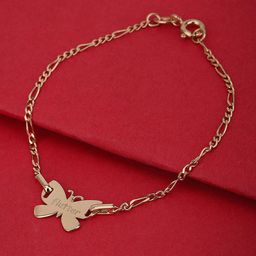 Carlton London Girls 925 Sterling Silver Charm Bracelet with Rose Gold Plating-54