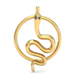 KUBERBOX Serpentine Gold 18KT Gold Nose Pin-0.36gm-image-97