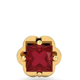 KUBERBOX 18KT Gold Ruby Studded Nose Stud-0.26gm-image-1