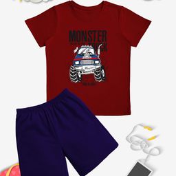 x2o Boys Printed T-shirt with Shorts-image-89