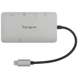 Targus USB 3.2 Type C to USB 3.2 Type C, USB 3.2 Type A, RJ45, HDMI Type A, VGA Port Docking Station (100 Watt Power Delivery, Grey)-8