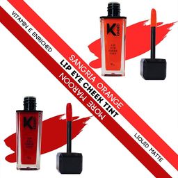 KINDED Set of 2 Liquid Matte 3-in-1 Lip Eye Cheek Tint 9 ml each - Shade 08 & 09-21