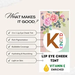 KINDED Set of 2 Matte Lip Eye Cheek Tints with Vitamin E 9 ml Each -Rust Crust - Choco Brown image 4