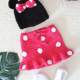 Woonie Infant Girls Self-Design Micky Mouse Style Photoshoot Props Pack of 3-image-55