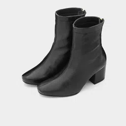 ADORLY Women Mid Top Block-Heel Regular Boots With Zip Closure-9