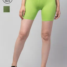 Apraa & Parma Women Set Of 2  Slim Fit Cycling Sports Shorts-image-57