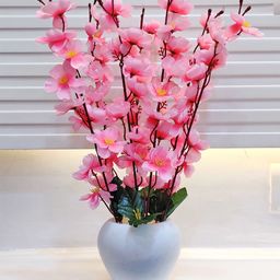 ARTSY Pink & White Cherry Blossom Artificial Flowers With Pot-16
