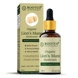 Rooted Active Naturals Lion's Mane Organic Mushroom Extract, 30 ml-image-33