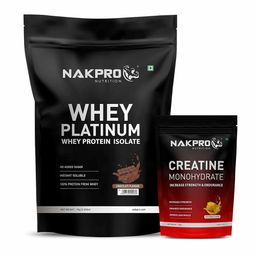 Nakpro Whey Platinum Whey Protein Isolate,  2.2 lb  Chocolate with Creatine Monohydrate 0.22 lb Fruit Punch -22