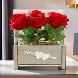 The Better Home Red Rose Flower Plant With Pot-49
