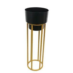 Homesake Set Of 2 Round Base Metal Planters With Pot image 3