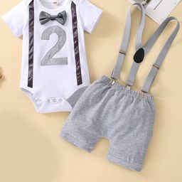Babymoon Infant Printed Romper & Suspender-image-28