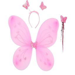 Babymoon Kids Butterfly Fairy Wings With Hairband & Wand Baby Photography Prop-image-64
