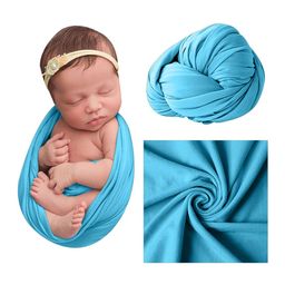 Babymoon Infants Cotton Stretchable Swaddle Baby Wrap Photography Props-image-4