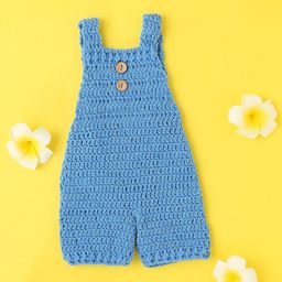Babymoon Kids Blue Solid Rompers Photography Costume-image-9