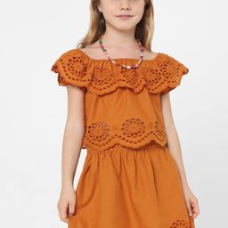 KIDS ONLY Brown Off-Shoulder Bardot Top-picture-24