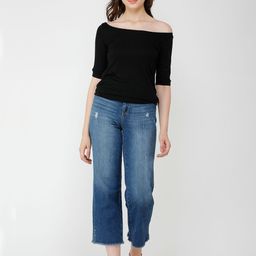 Cation Off-Shoulder Cotton Bardot Top-image-76