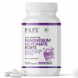 INLIFE Magnesium Glycinate Forte,  Unflavoured  120 tablet(s) -14