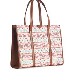 TEAL BY CHUMBAK Floral Printed Structured Handheld Bag image 2