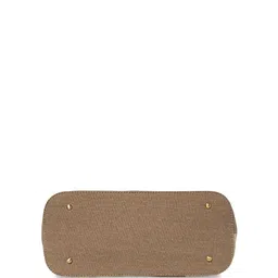 Mona B Textured Oversized Canvas Structured Shoulder Bag image 4