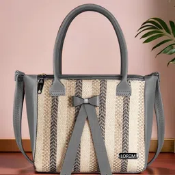 LOREM Floral Oversized Bowling Tote Bag-52