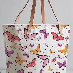 STYBUZZ White Printed Oversized Shopper Tote Bag-image-6