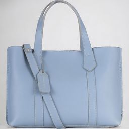 Mast & Harbour Blue Buckle Detail PU Structured Handheld Bag-11