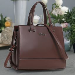 Exotic Structured Synthetic Leather Handheld Bag image 1