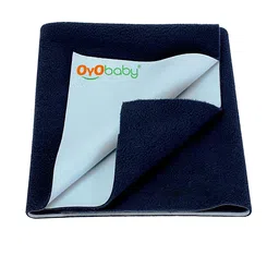 OyO Baby Infants NavyBlue Waterproof Protector for Extra Leakage Mattress Protector-11