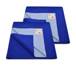 TIDY SLEEP Kids Set Of 2 Blue Water Proof Mattress Protector-image-54