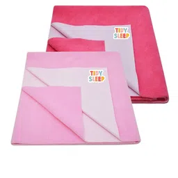 TIDY SLEEP Kids Set Of 2Pink Water Proof Mattress Protector-image-72
