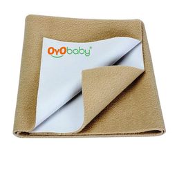 OyO Baby Kids Beige Instadry Anti-Piling Large Dry Sheet Bed Protector-49