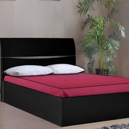 Stylista Maroon Cotton Water Resistant Elastic Strap Single Mattress Protector-image-88