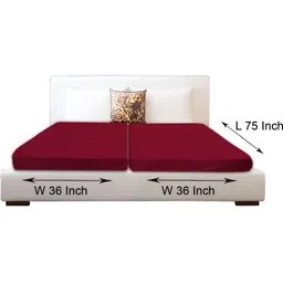 Stylista Maroon Cotton Water Resistant Mattress Protector-image-67
