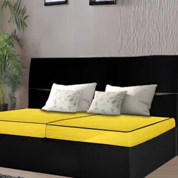 Stylista Yellow Cotton Water Resistant Elastic Strap Double Size Mattress Protector-image-72