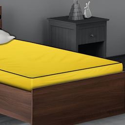 Stylista Yellow Cotton Water Resistant Elastic Strap Single Mattress Protector-image-61