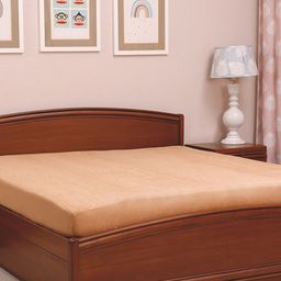 TIDY SLEEP Kids Beige Solid Waterproof Mattress Protector-52