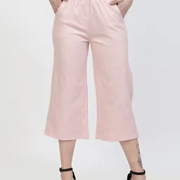 Westwood Women Linen Relaxed Easy Wash Culottes Trousers-picture-20