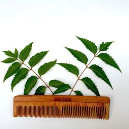 GOLI SODA Neem Wood Double Tooth Comb - Brown-22