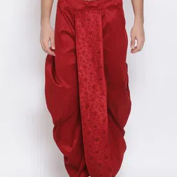 VASTRAMAY By Vastramay Men Relaxed-Fit Embroidered Ethnic Dhoti Pant-picture-18