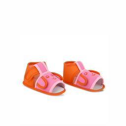 Smartots Infant Kids Colourblocked Open Toe Booties With Applique Detail-27