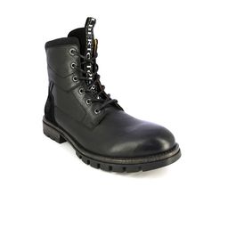 Alberto Torresi Men Black Leather High-Top Flat Boots-image-95