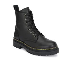 Delize Men Black High-Top Flat Boots-picture-48