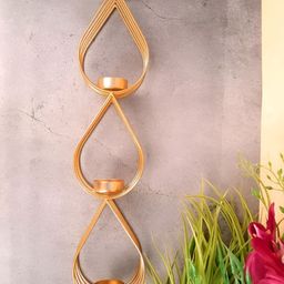 apka mart Copper-Toned Metal TeaLight Candle Holder-image-44